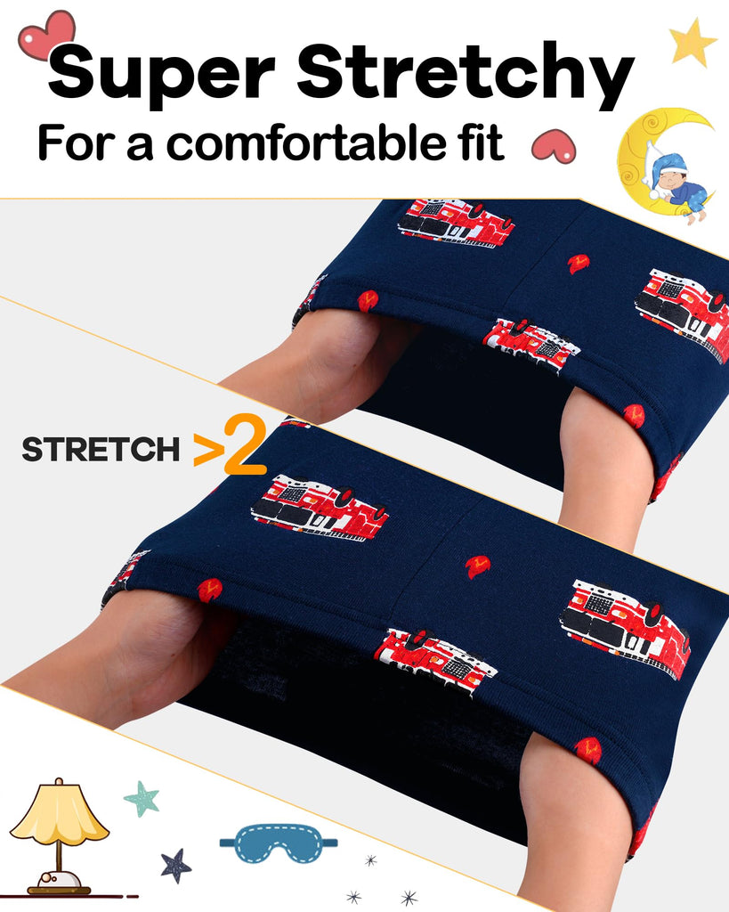Boys Long Sleeve Pajamas Toddler Kids 100% Cotton Pjs Years Old