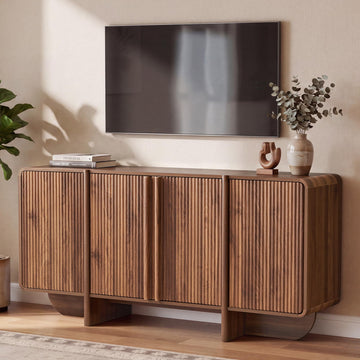 63'' Fluted Sideboard Buffet Cabinet with Storage(4 Door)