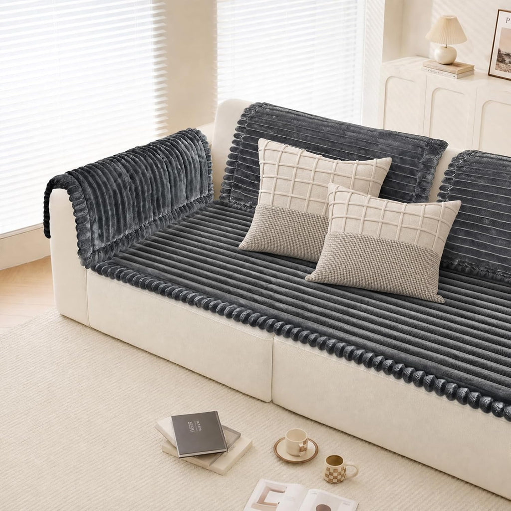 Pet Couch Covers for Sofa with Thick Filling and Non-Slip Bottom Sectional Sofa Covers Washable Friendly
