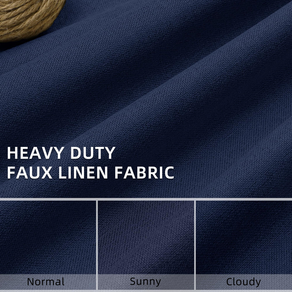 Navy Blue Blackout Curtains 96 Inches Long 2 Panels