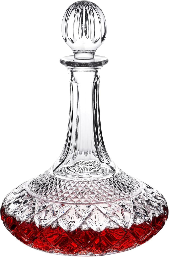 50oz Wine Decanter Crystal Bottle for Wine with Stopper- Top Red Wine Decanter Carafe Bottle with Luxury Box .Elegant