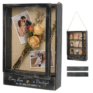 11x16 Large Shadow Box Display Case, Bridal Shower Gifts, Black