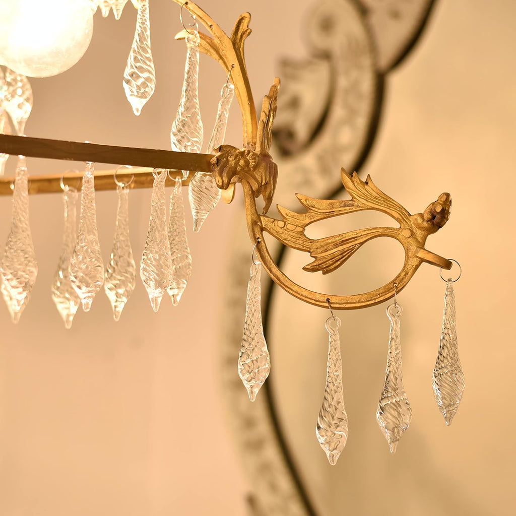 Clear Glass Icicle Drop Christmas Ornaments Tree Décor - Set of 20