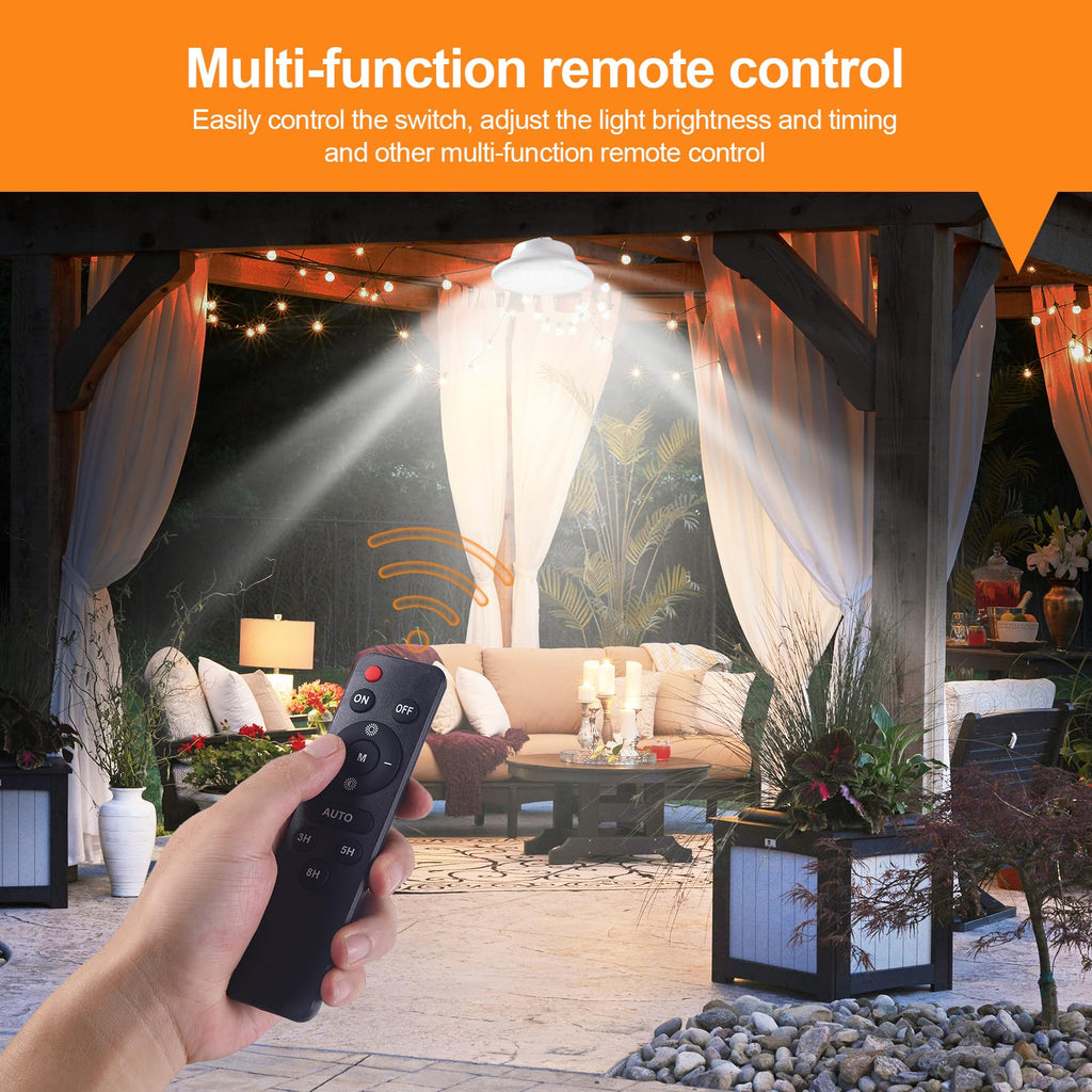 Solar Pendant Light Shed Light Lighting Day and Night Auto Dusk to Dawn Solar Light Indoor and Outdoor with Remote