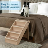 Pet Stairs - Home and Vehicle Foldable Nonslip Dog Steps with 4-Step Design