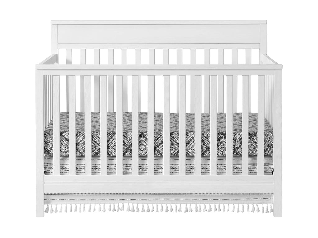 2 PC Nursery Set Castle Hill 4-in-1 Convertible Baby Crib, Barn White, GreenGuard Gold Certified + Perfect Comfort
