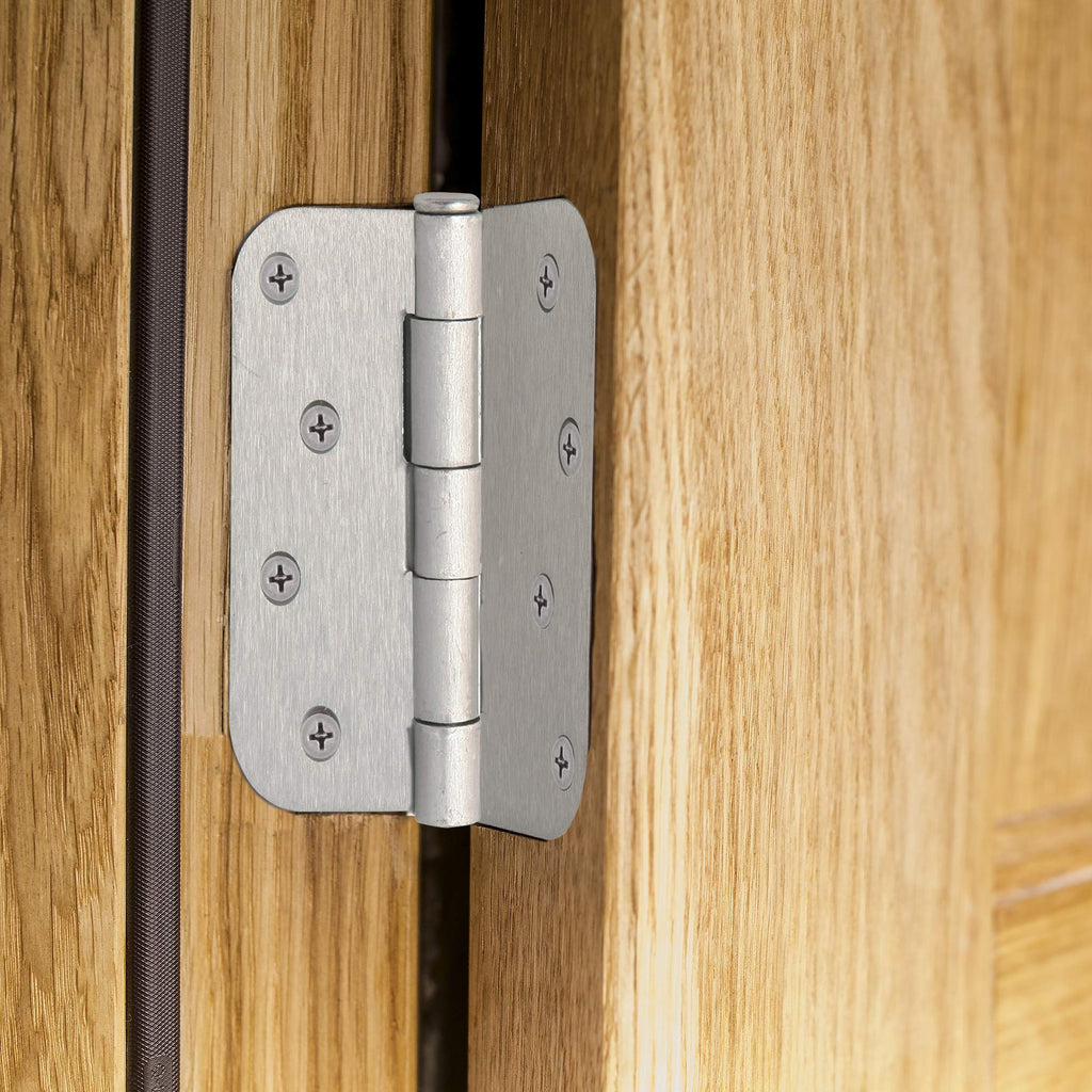 Interior Door Hinge, 4", Satin Nickel