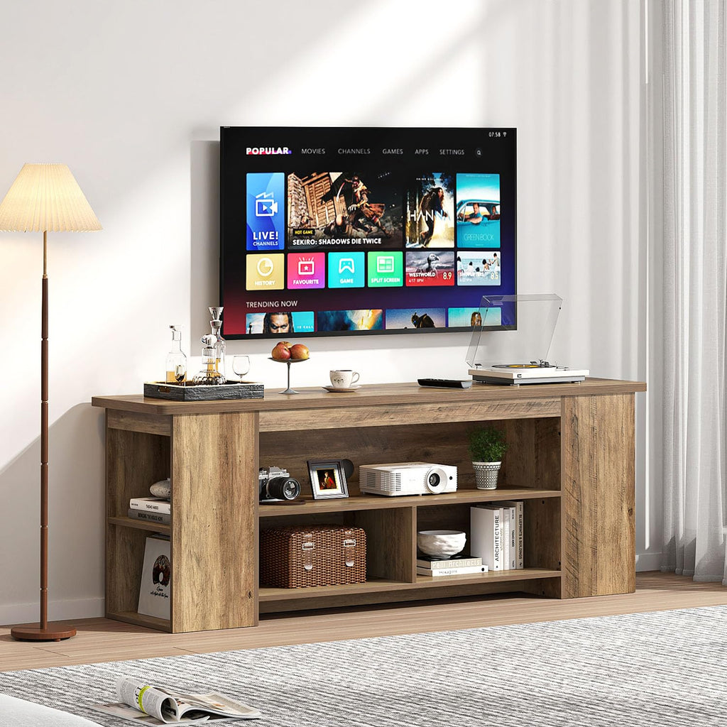 Rustic Oak Wooden TV Stand for Televisions up to 60 Inch