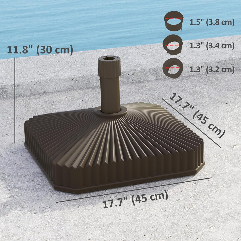 Square Patio Umbrella Base Holder, Heavy Duty Outdoor Umbrella Stand Base