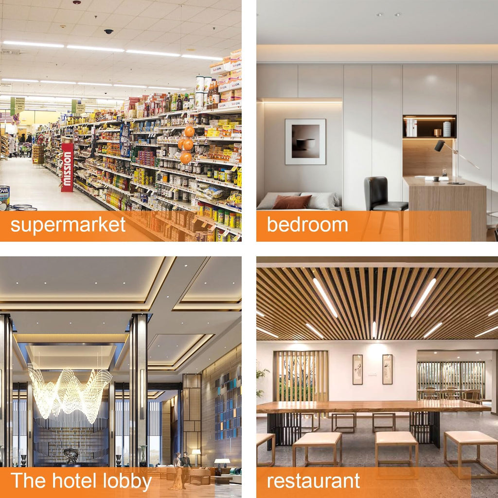T8 LED 4FT Type A+B Light Bulbs 18W, 2300LM, G13 Base,Plug and Play or Ballast Bypass,T8 T10 T12 Fluorescent