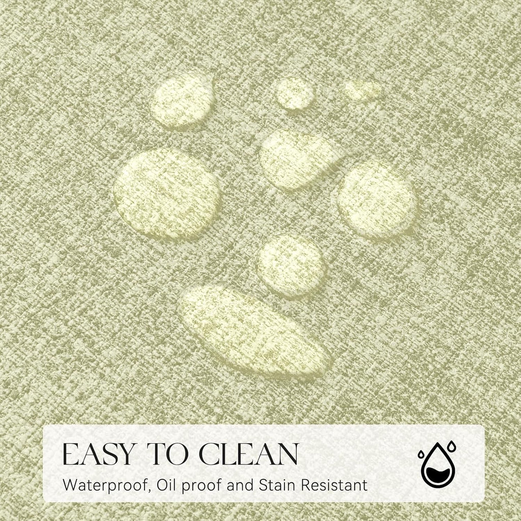 Faux Leather Placemats, Heat Resistant Vinyl Place Mats with Coasters, Wipeable Washable Waterproof Oil - Set of 4