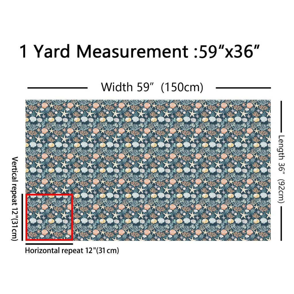 Ocean Fabric by The Yard Soft 1 Yard