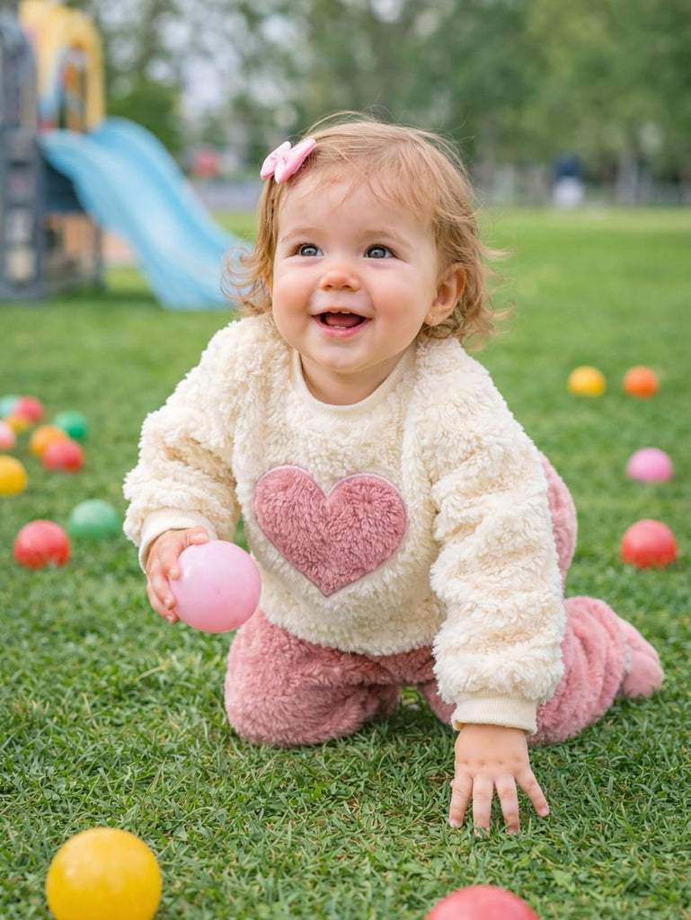 Infant Toddler Baby Girls Clothes Outfits,2 Piece Cute Fall Winter Long-sleeve Warm Top and Pants
