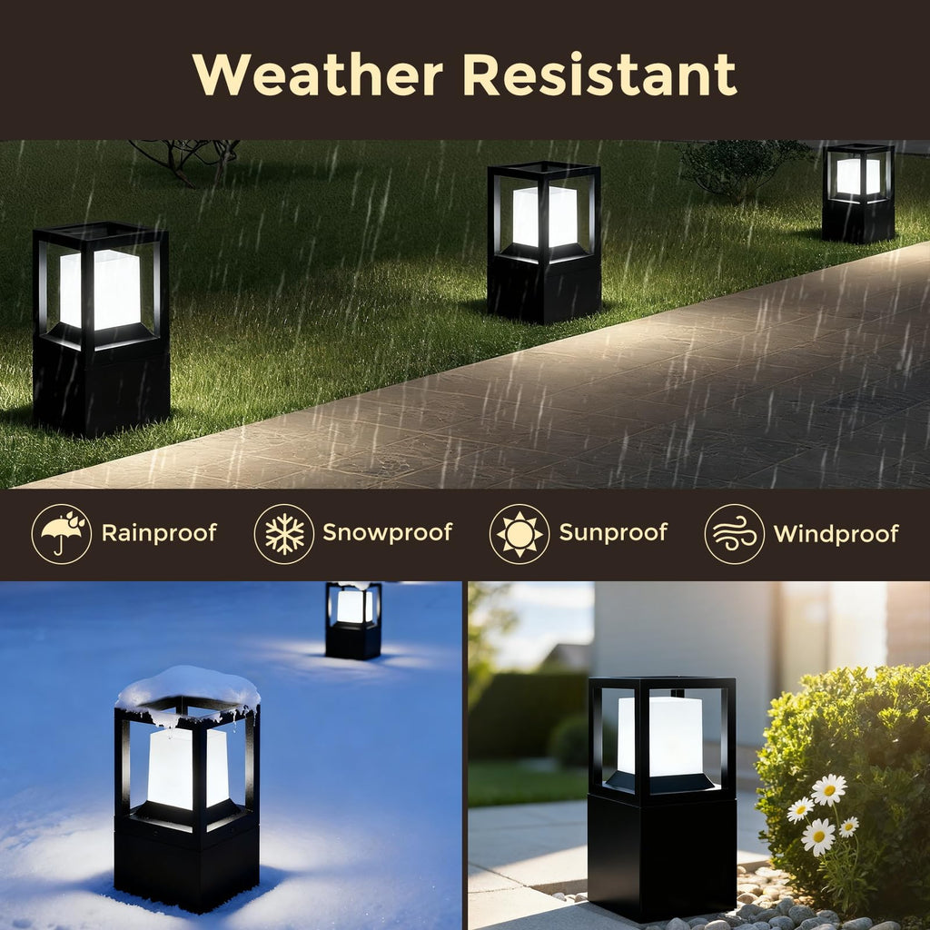 Landscape Bollard Lights Outdoor, Modern LED Column Light Super Bright, 12V Low Voltage Path Light, All-aluminum