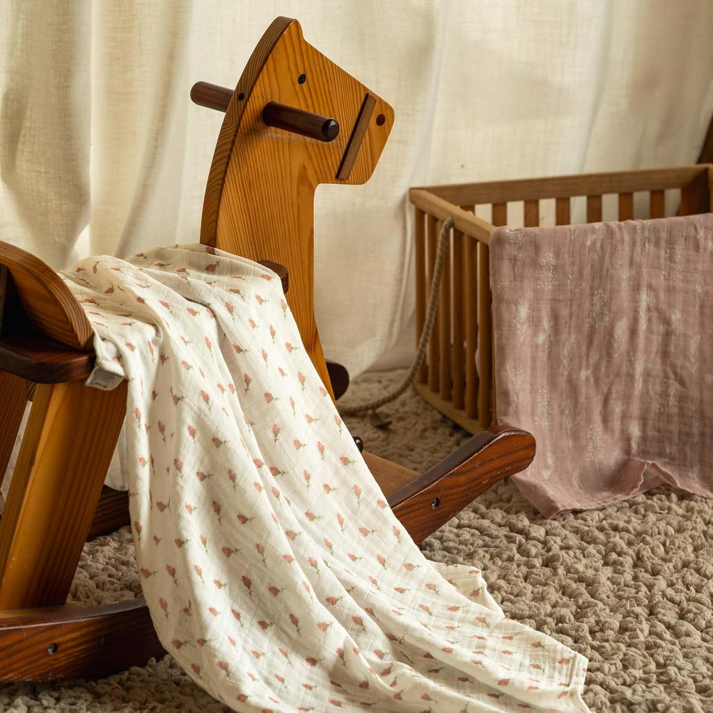 Muslin Swaddle Blankets, Cotton Receiving Blanket