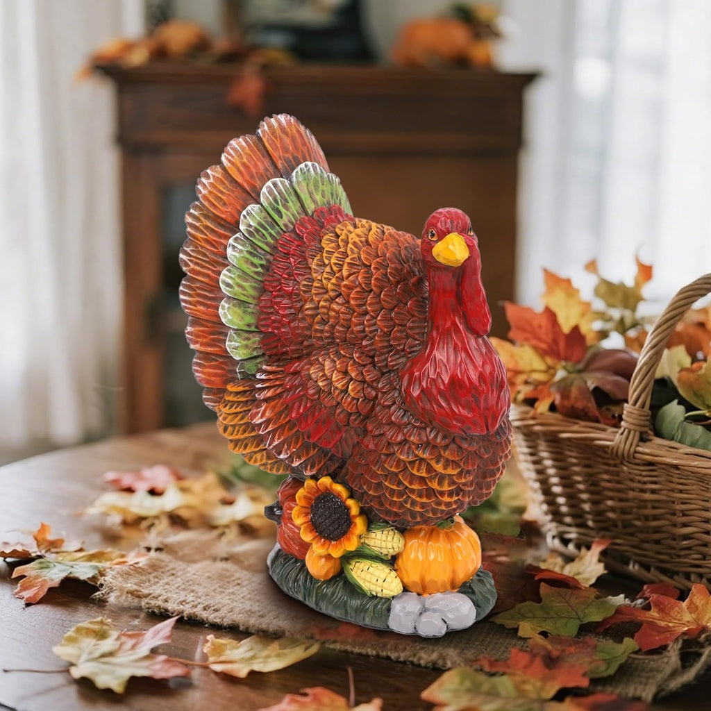 Thanksgiving Turkey Decorations Indoor Resin Figurines Table Decor