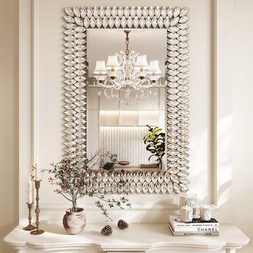 24"x36" Jeweled Luxury Rectangle Decorative Wall Mirror