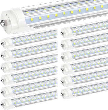 8FT LED Tube Light, 50W 6000LM 5000K, 270 Degree V Shaped