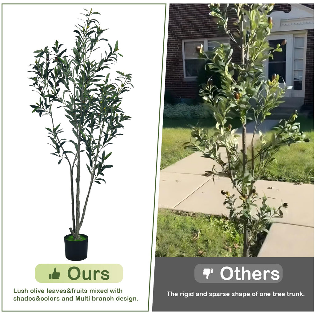 Artificial Olive Tree 5ft Fake Plants Lush Leaves Aesthetic Decor