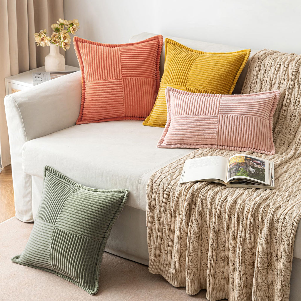 Decorative Throw Pillow Covers for Couch 20x20 Light Olive Green