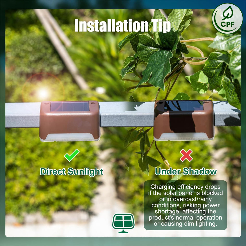Solar Deck Lights Outdoor 16 Pack,Step Light Waterproof,Warm White
