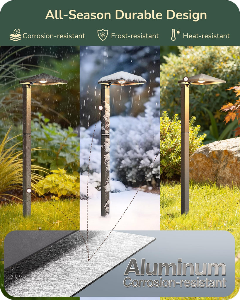 Low Voltage Pathway Lights, LED Landscape Lighting, 4 Pack