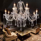 Modern Elegant 12 Lights K9 Crystal Glass Chandelier Pendant Ceiling Lighting European Style for Dining Living Room Bedroom Transparent,12 E12 Bulbs Required A110-B082GC2F8V