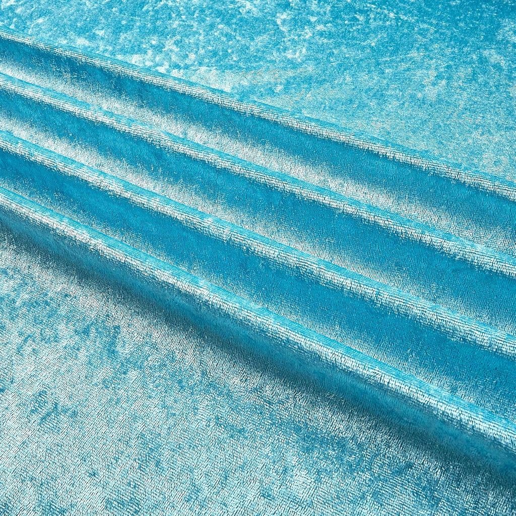 60" Wide - 100% Polyester Panne Velvet - Perfect for backdrops, Clothing, Home Furnishing and Many More. (Turquoise