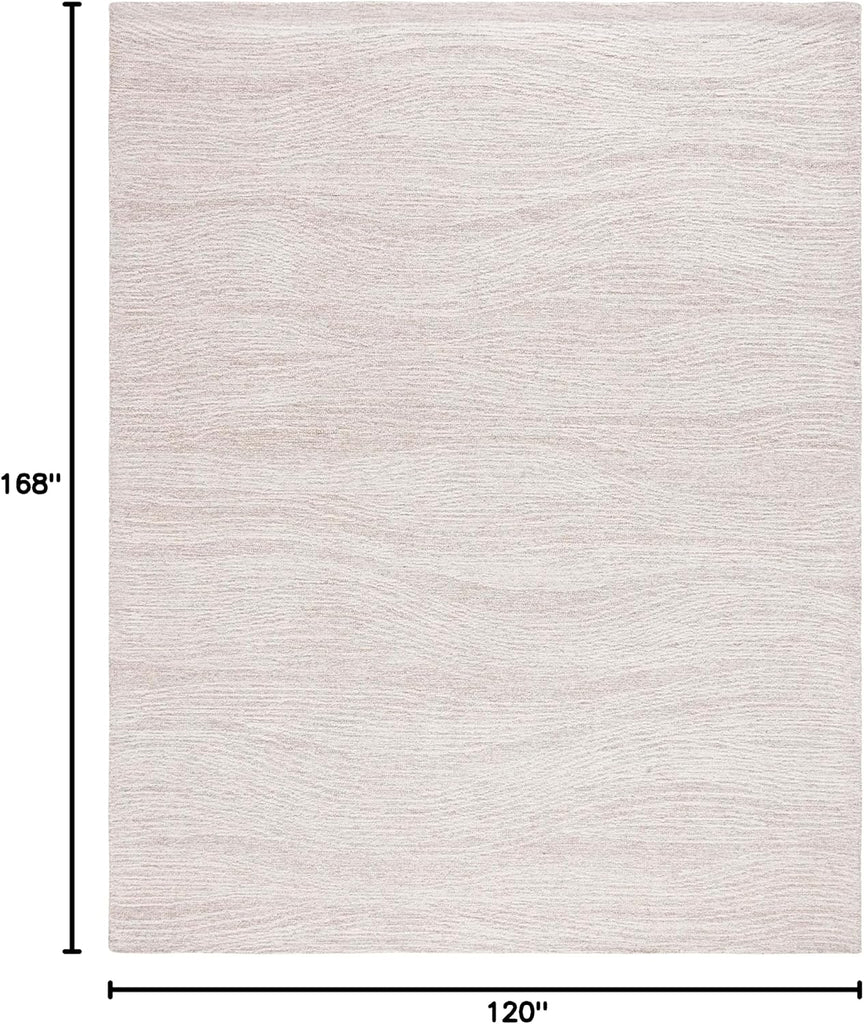 Metro Area Rug - 10' x 14', Natural & Ivory, Handmade Modern Wool