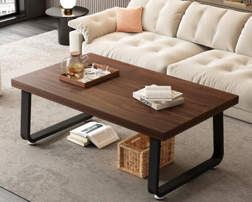 39" Wood Rectangle Coffee Table, Walnut
