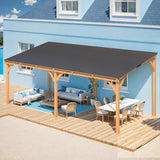 20' x 10' Outdoor Wood Gazebo for Patio, Large Outdoor Lean  - Image 3