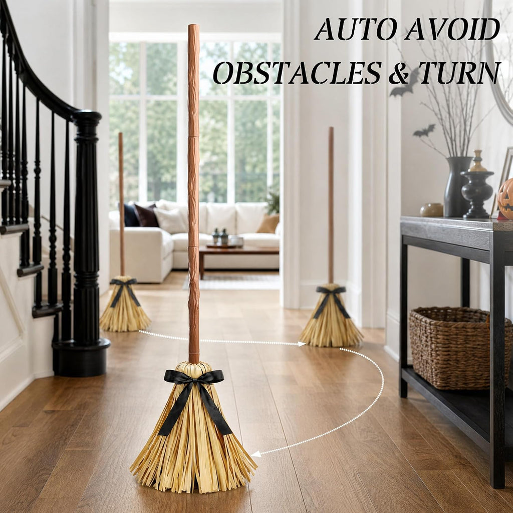 Halloween Decoration Indoor 49" Animated Floating Witch Broom