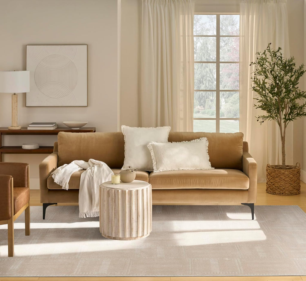 Home Nordic Taupe Area Rug - Easy Clean, Non Shedding, Bed Room, Living Room, Dining Room, Kitchen