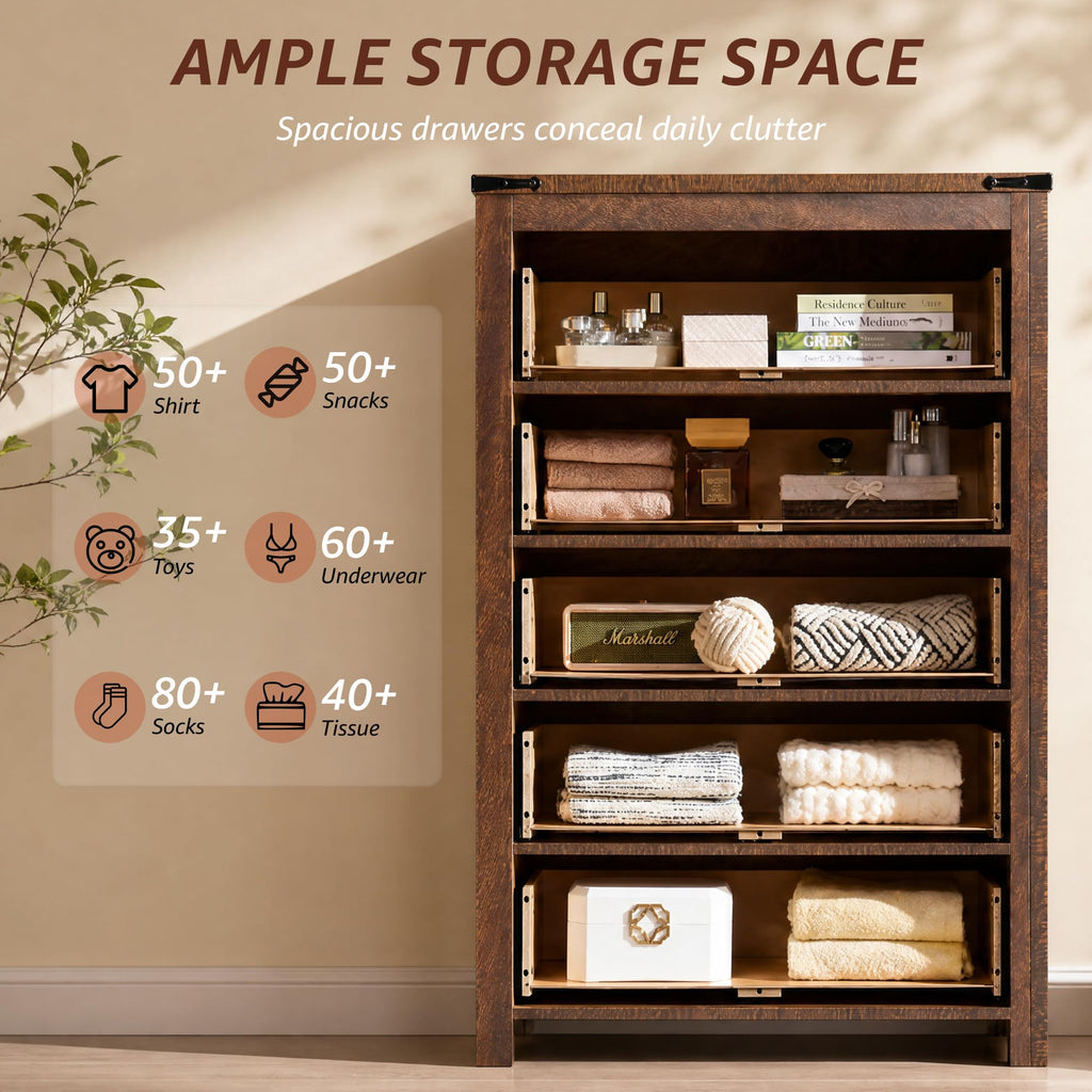 Farmhouse 48" 5-Drawer, Reclaimed Barnwood