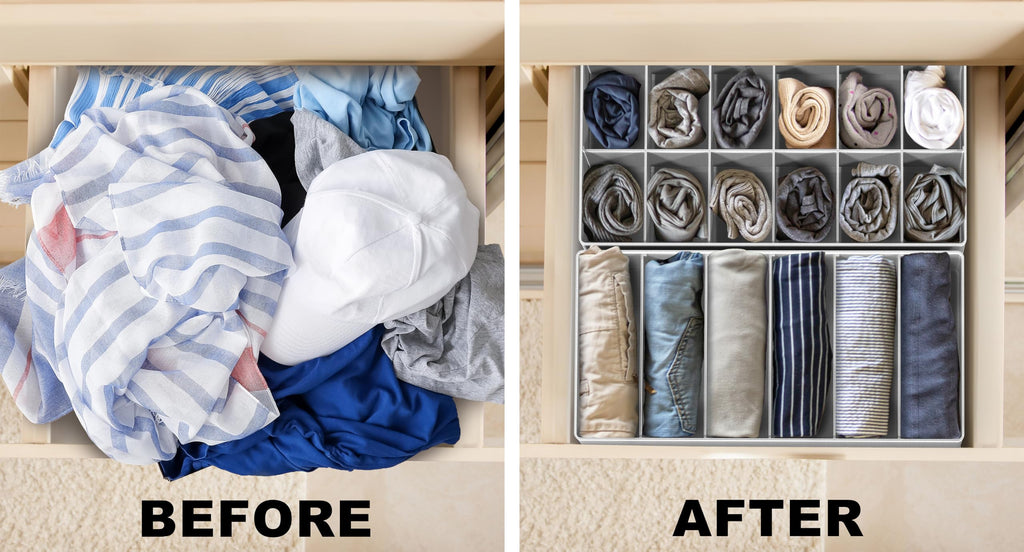 Closet Underwear Organizer Drawer Divider Assorted 7 pcs