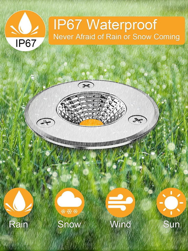 Low Voltage Landscape Lights Well Lights Landscape LED in Ground Light IP67 Waterproof Outdoor Landscape Lighting
