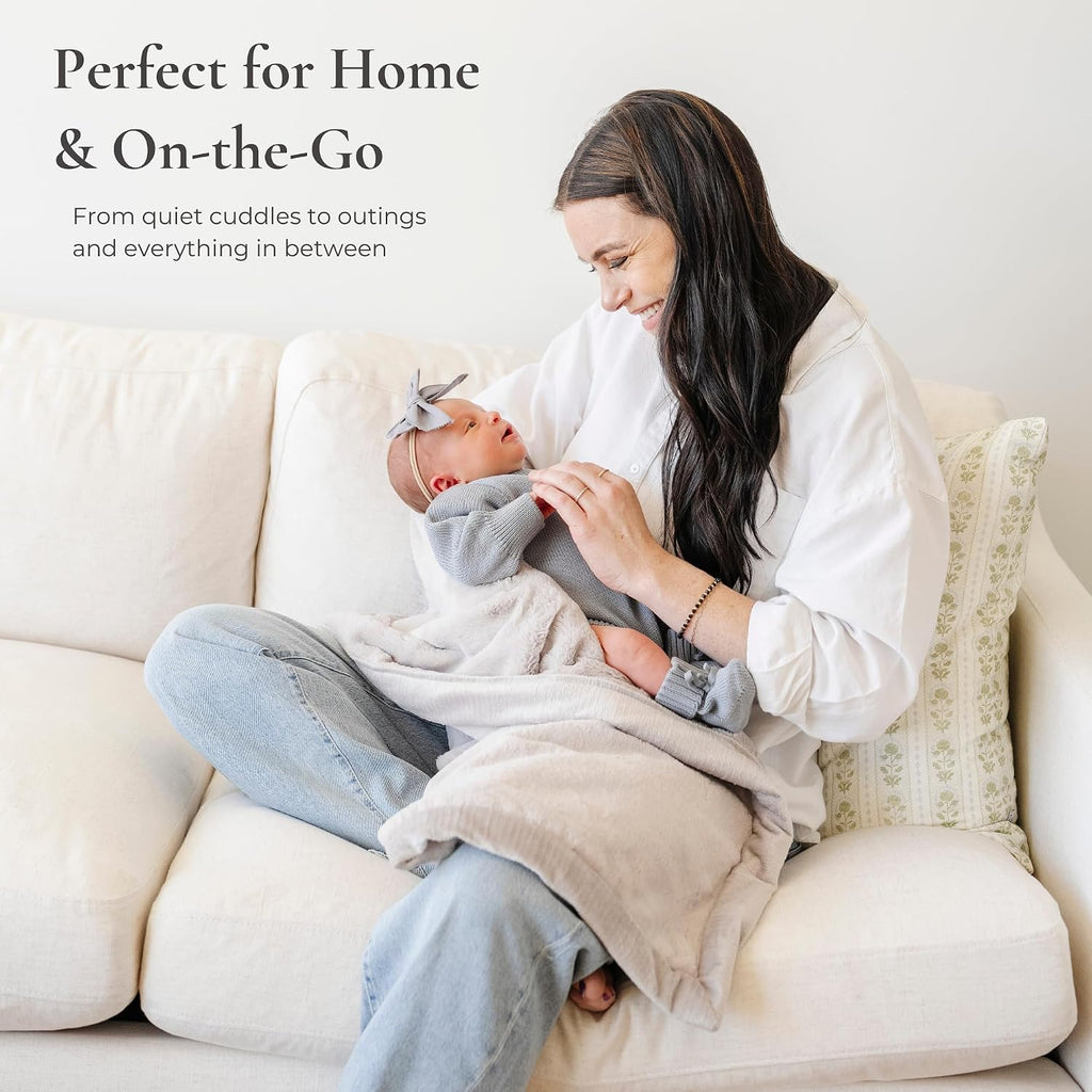 Luxury Receiving Blankets for Babies | Ultra-Soft Lush and Boutique Quality Baby Blanket | Feather - 40" x 30"