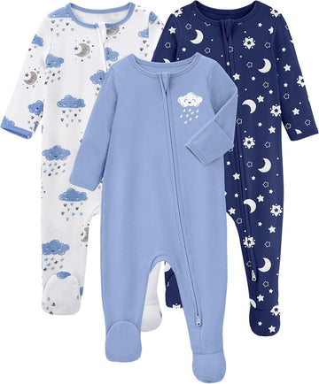 Baby Pajamas 100% Organic Cotton Sleepers Boy Girl Clothes