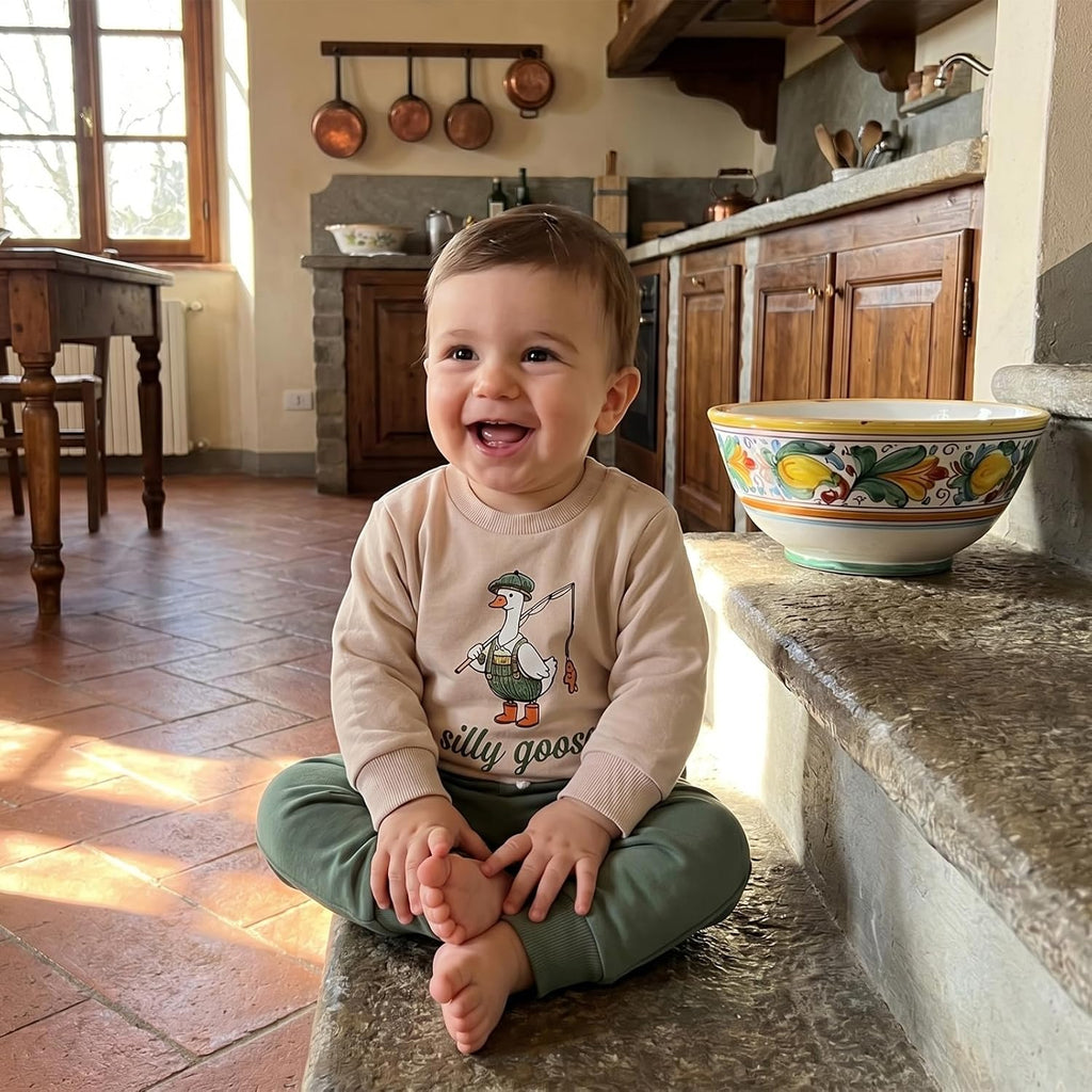 Toddler Baby Boy Fall Winter Outfits Sweatshirt with Joggers Pants