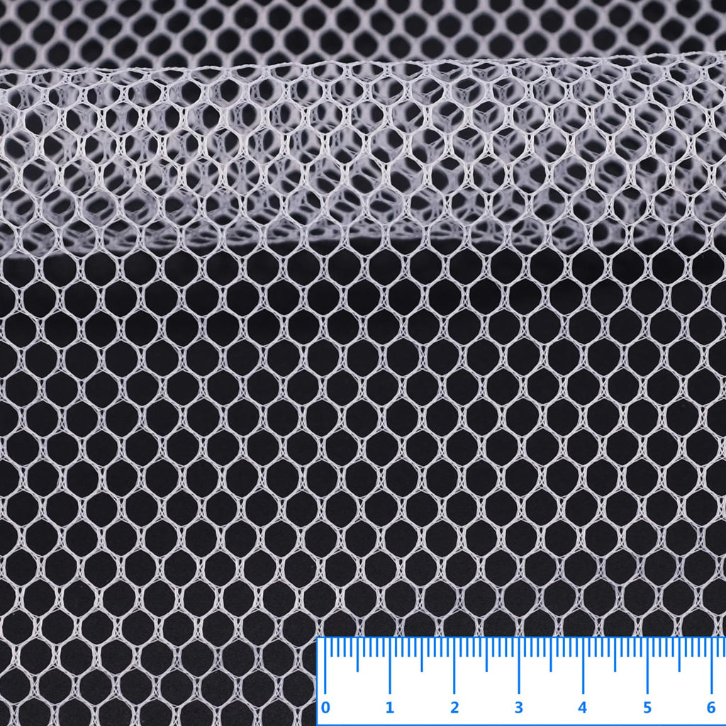 62 X 59 Inch White Mesh Fabric Slightly Stretchy for Sewing Projects