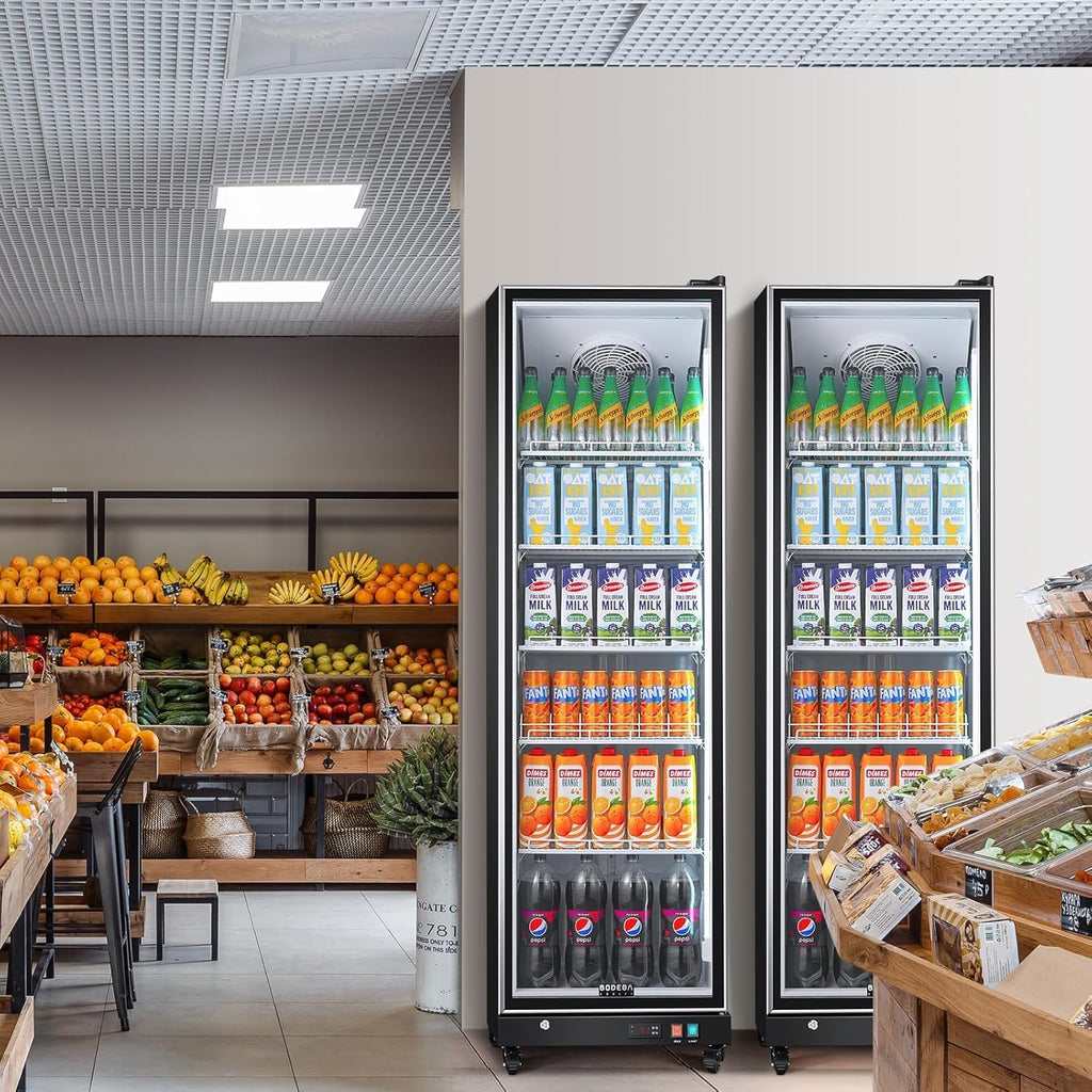 COOLER Commercial Beverage Refrigerator with Glass Door,12.5 Cu.Ft Commercial Dr