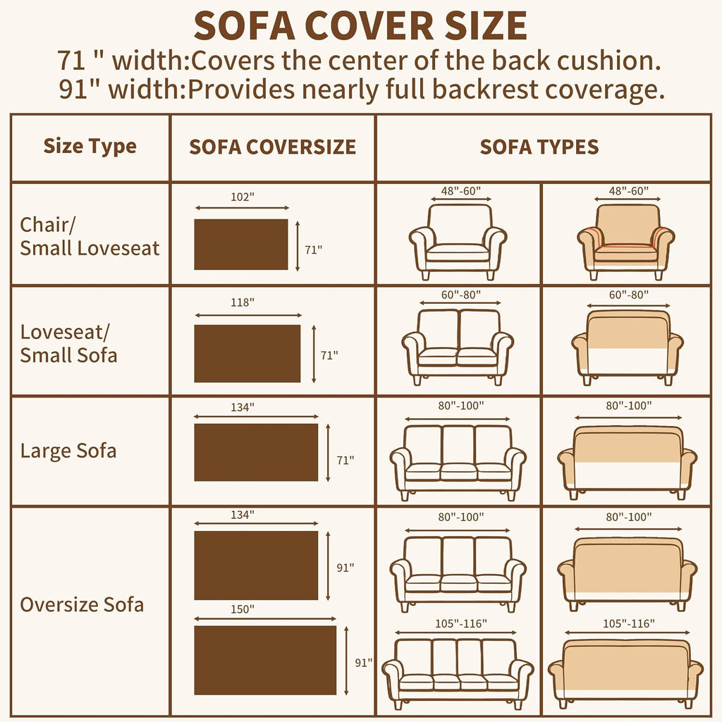 Couch Covers for Dogs, Sofa Covers for 3 Cushion Couch Washable