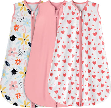 3 Pack Baby Sleep Sack 100% Rayon Cotton Baby Sleeping Bag Way Zipper Toddler Wearable Blankets Comfy