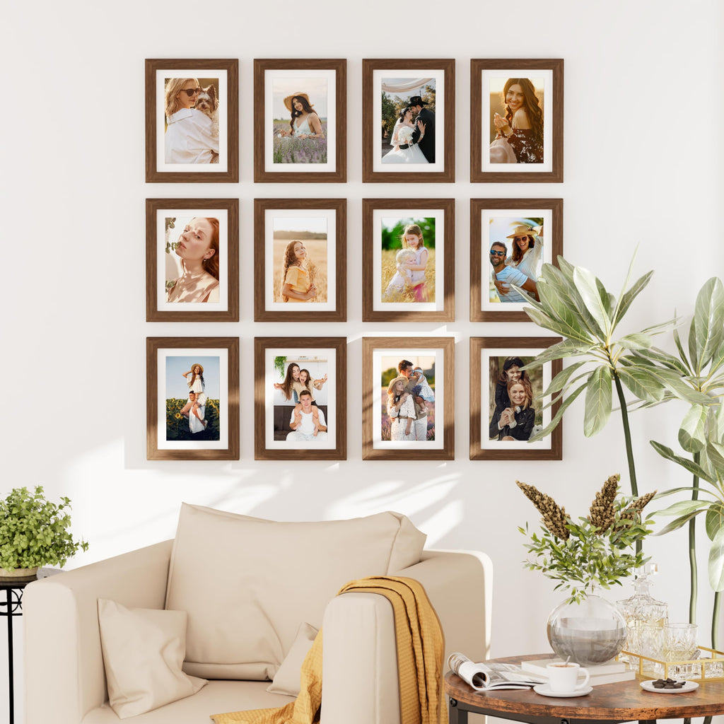 10 Pack 5x7 Picture Frame Collage Wall Decor with 4x6 Mat