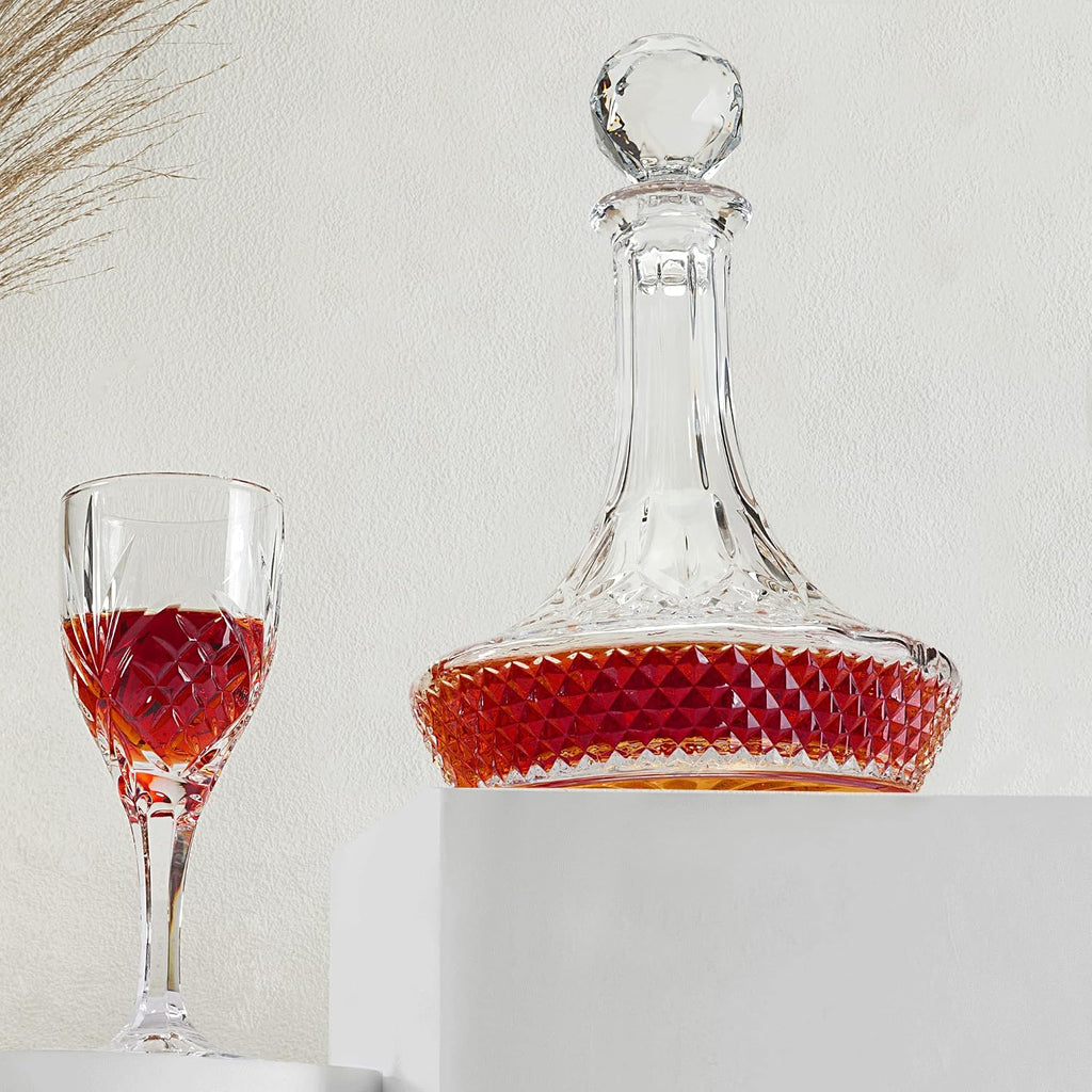 Wine Decanter Carafe Crystal Liquor Wine Pitcher with Stopper