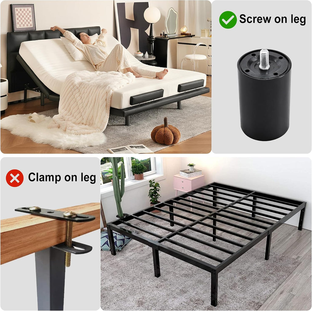 Inch Bed Legs Replacement for Adjustable Bed Base Frame - Set of 6