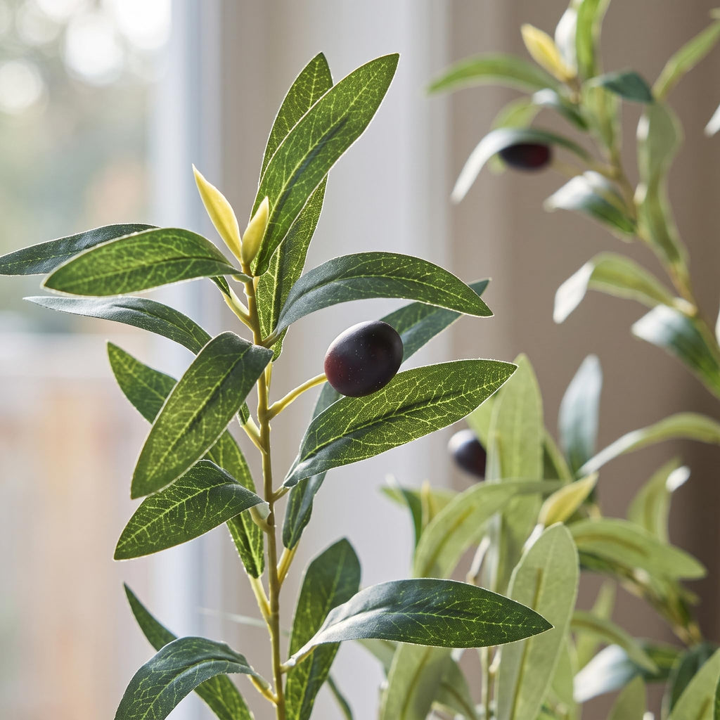 6ft Faux Olive Tree, Olive Trees Artificial Indoor with Planter