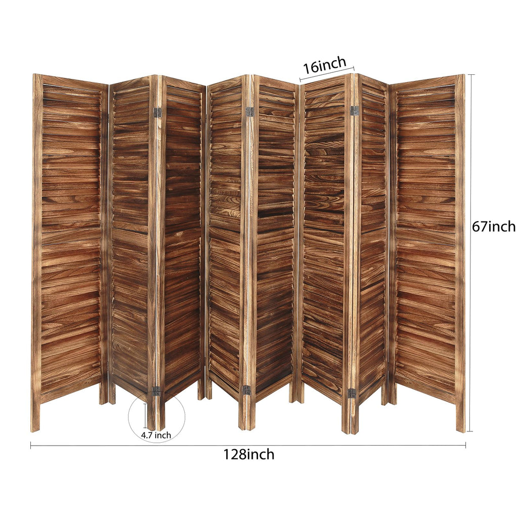 8 Panel Room Dividers and Folding Privacy Screens, Wood Room Divider Screens and Panels, Wall Divider for Room