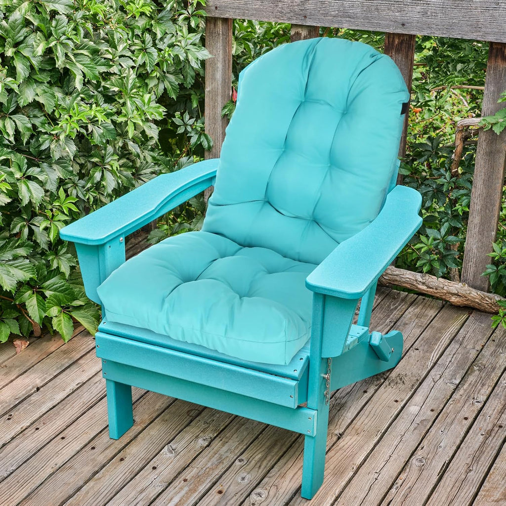 Adirondack Chair Cushion Set of 2 High Back Lounge Cushion Seat Pads Thickened Patio Chair Pad 44 x 18.9 x 4 Inch