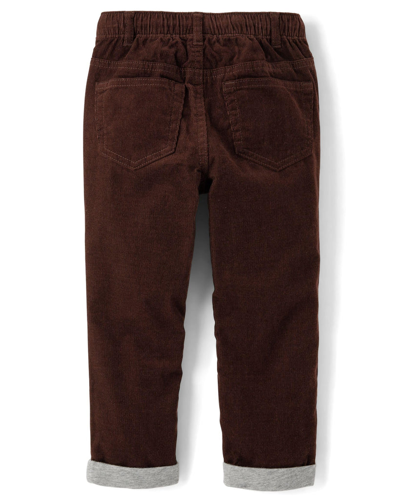 Boys,and Toddler Corduroy Pull on Pants,Dk Hazlenut